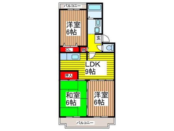 菱田ﾏﾝｼｮﾝの物件間取画像